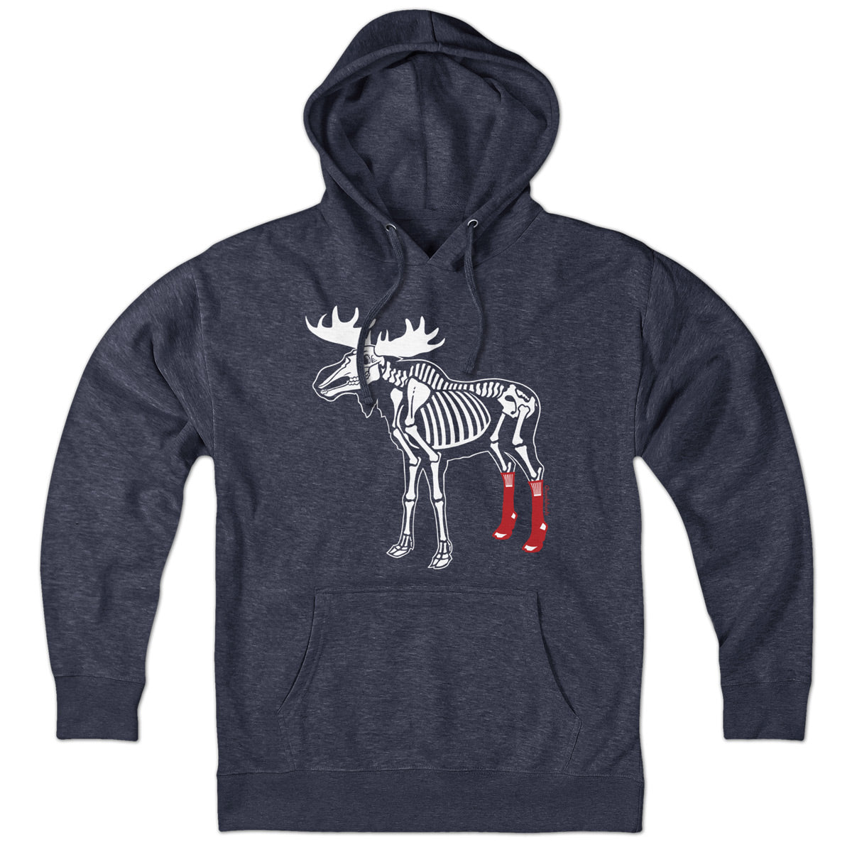 Socks On Moose Skeleton Hoodie