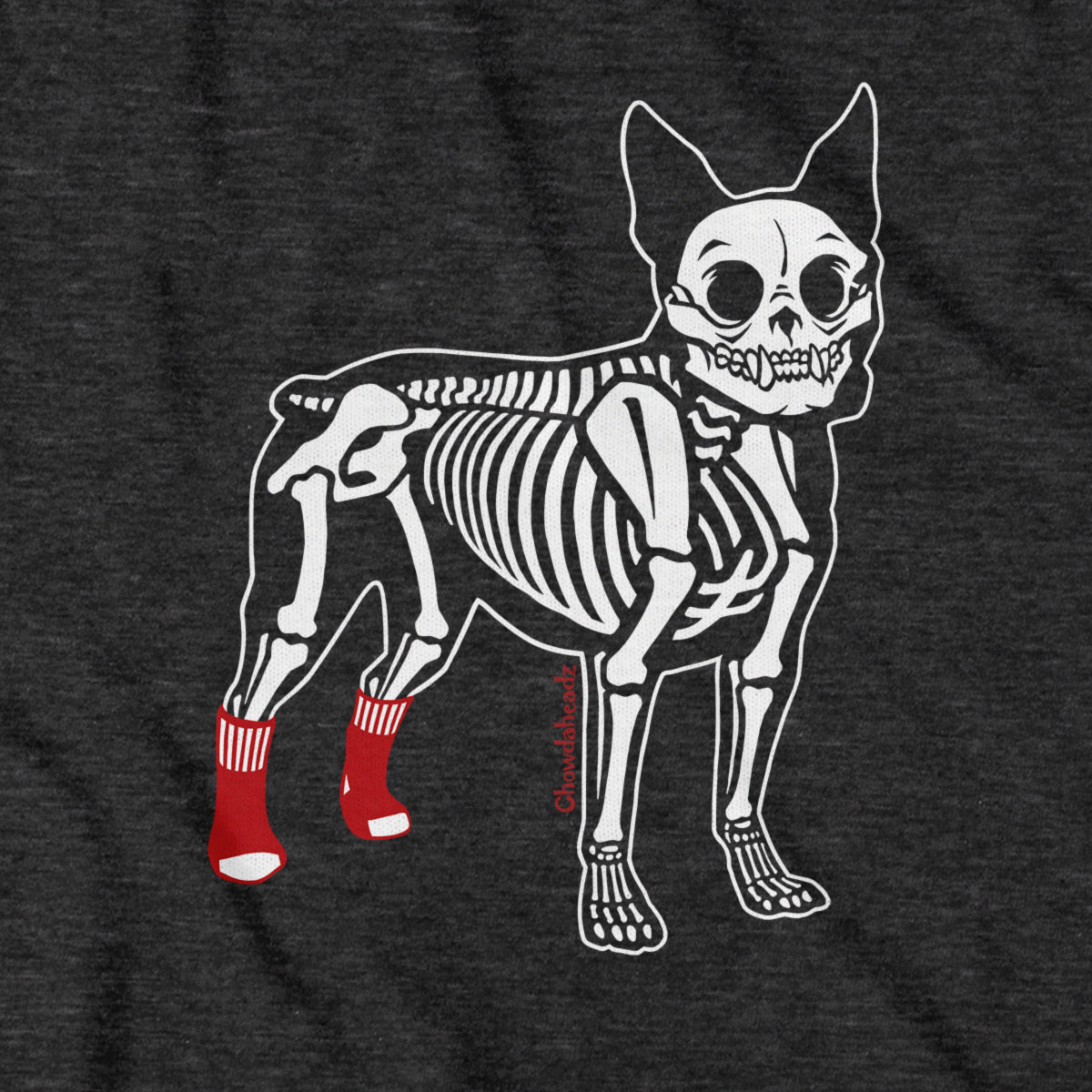 Socks On Boston Terrier Skeleton Hoodie