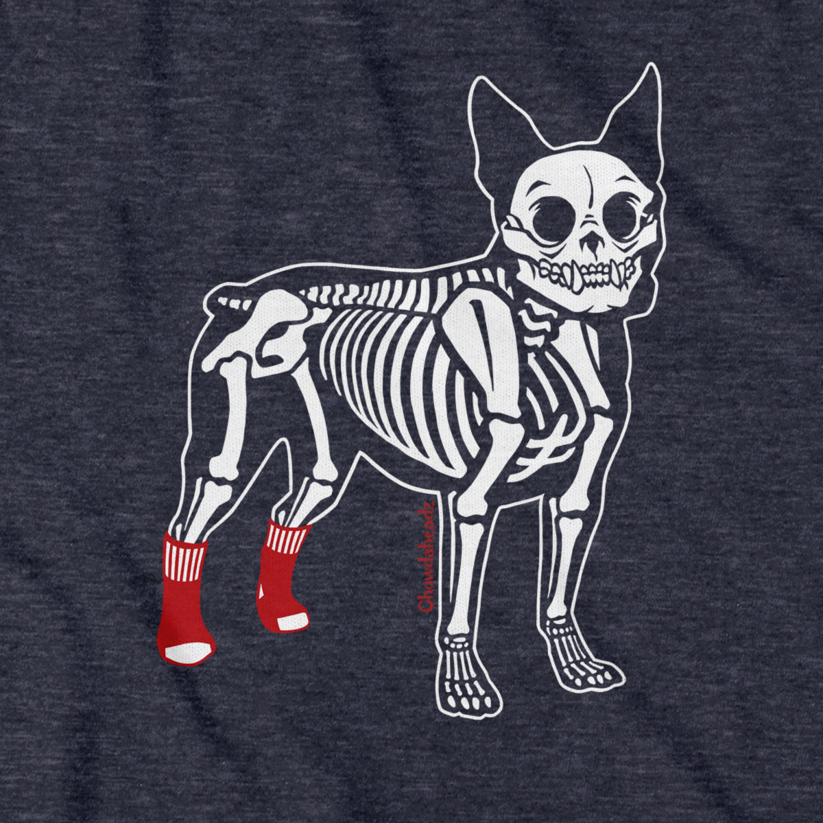 Socks On Boston Terrier Skeleton Hoodie