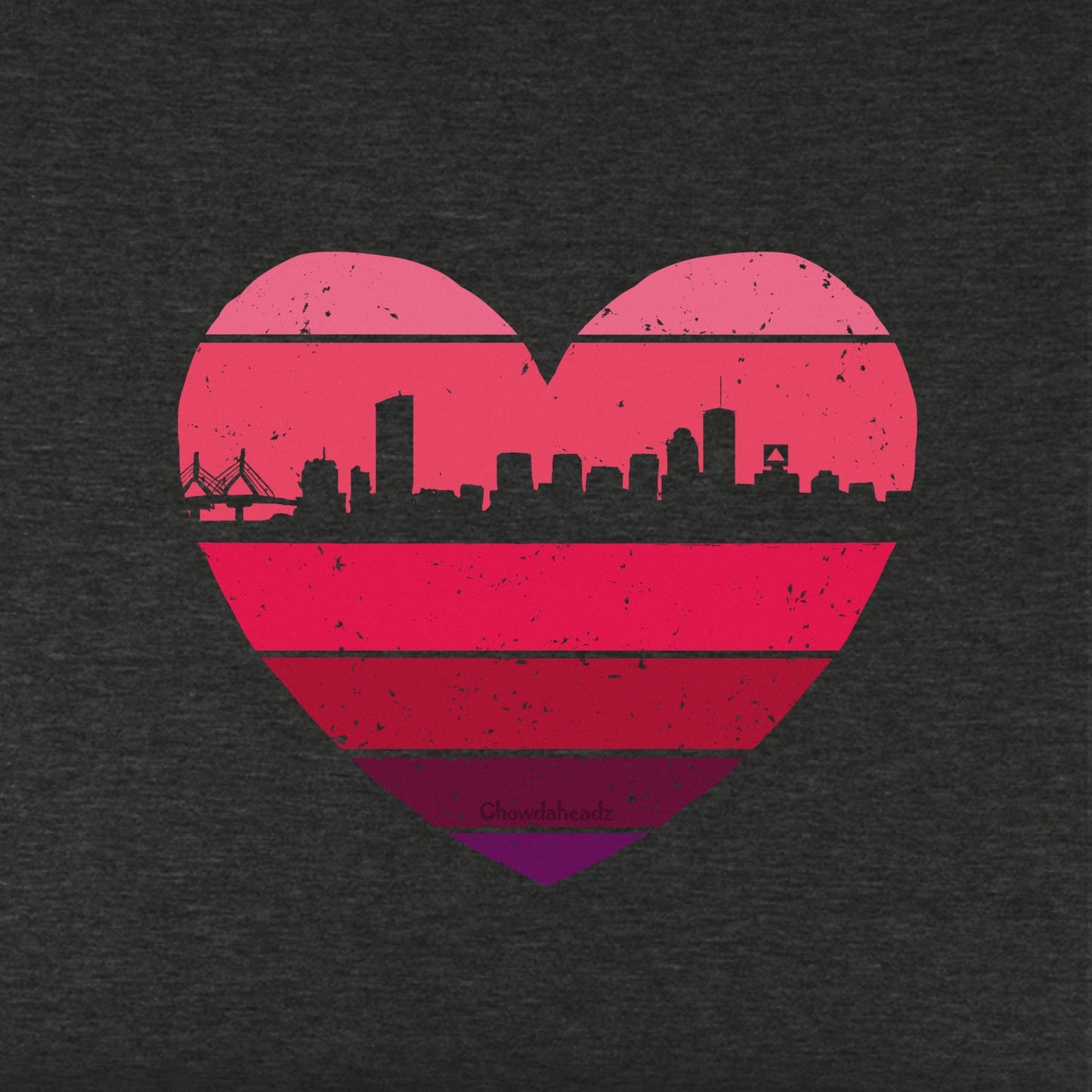 Boston Heart Retro Skyline Youth T-Shirt