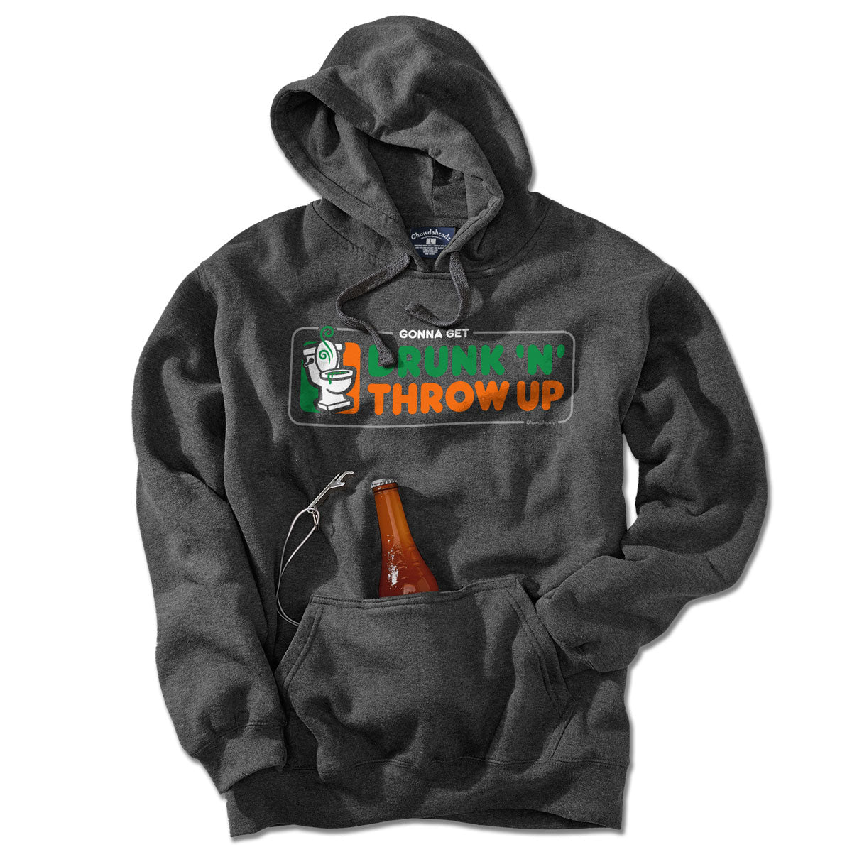 Drunk 'N' Throw Up St. Paddy's Day Tailgater Hoodie