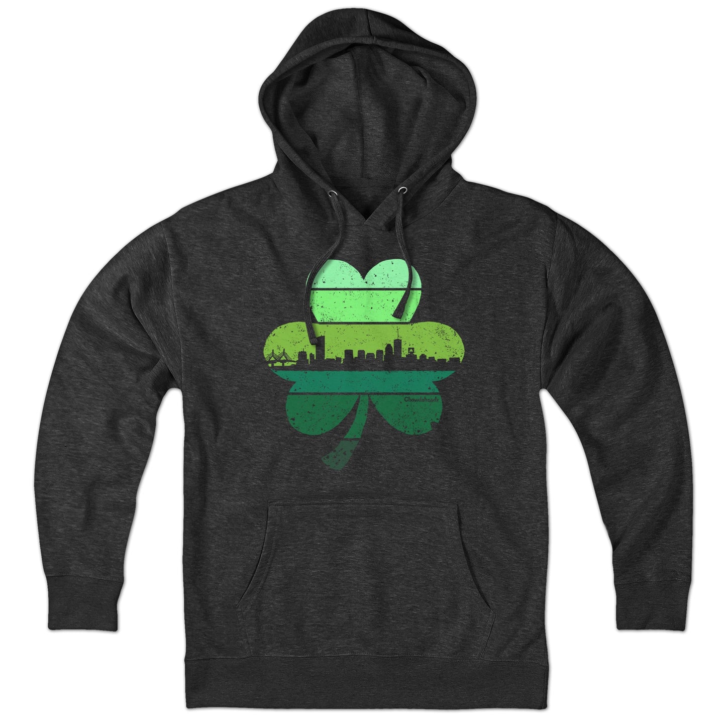 Boston Shamrock Retro Skyline Hoodie