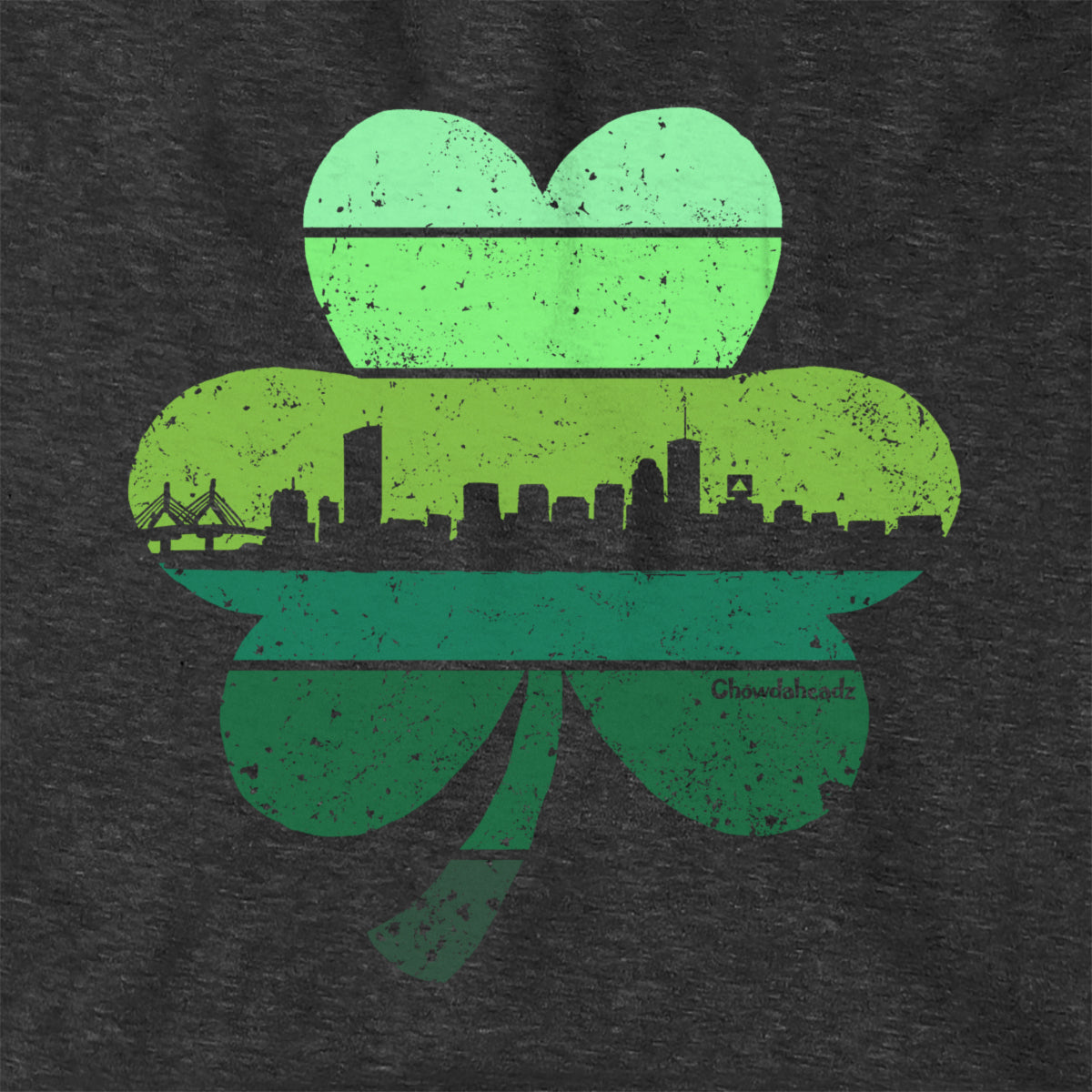 Boston Shamrock Retro Skyline Hoodie