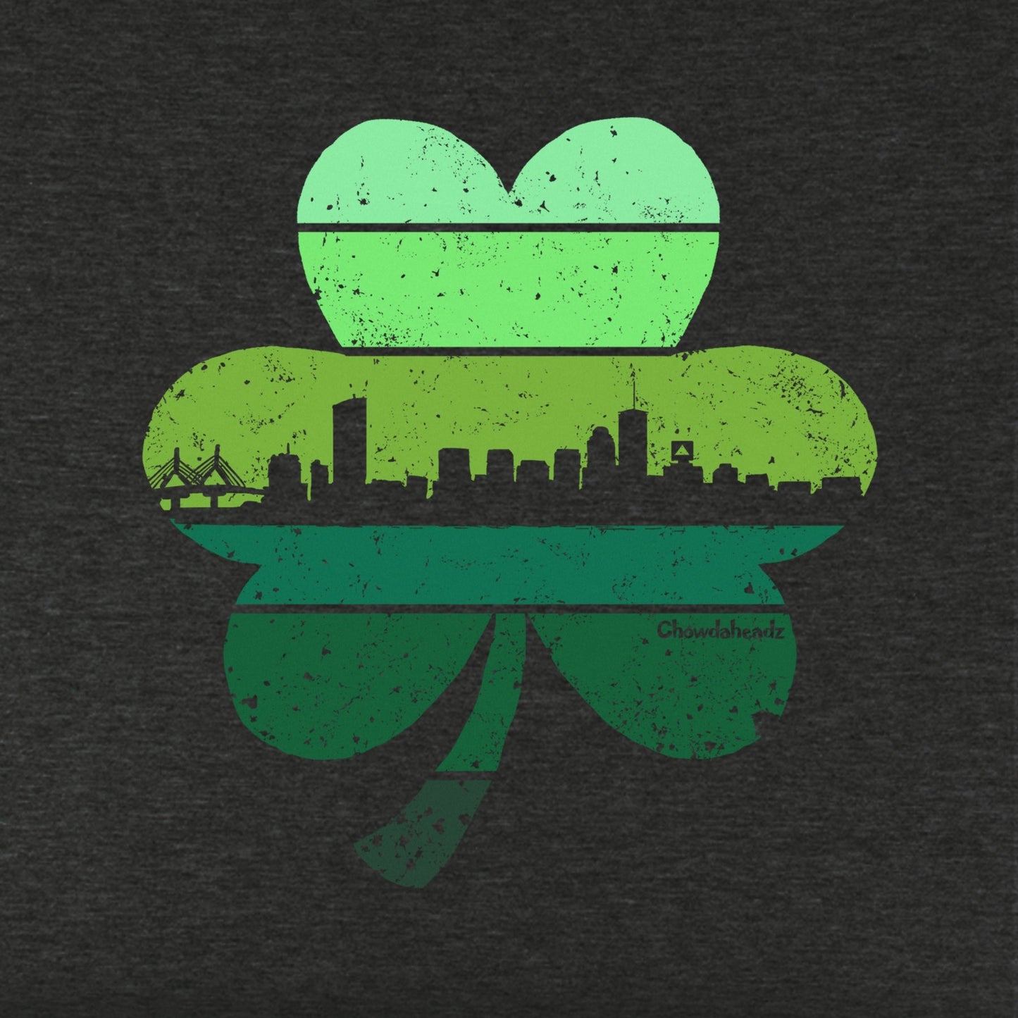 Boston Shamrock Retro Skyline Youth Hoodie