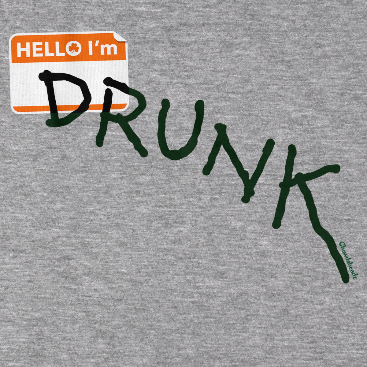 Hello I'm Drunk Sticker St. Paddy's Day Tailgater Hoodie