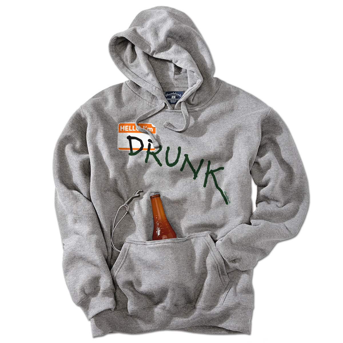 Hello I'm Drunk Sticker St. Paddy's Day Tailgater Hoodie