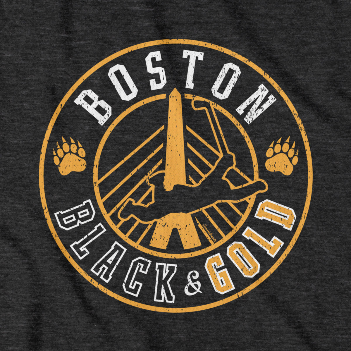 Boston Hockey Black & Gold Seal Youth T-Shirt