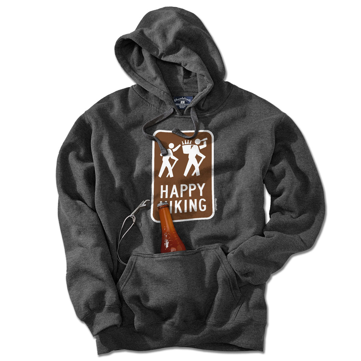 Happy Hiking Sign Tailgater Hoodie