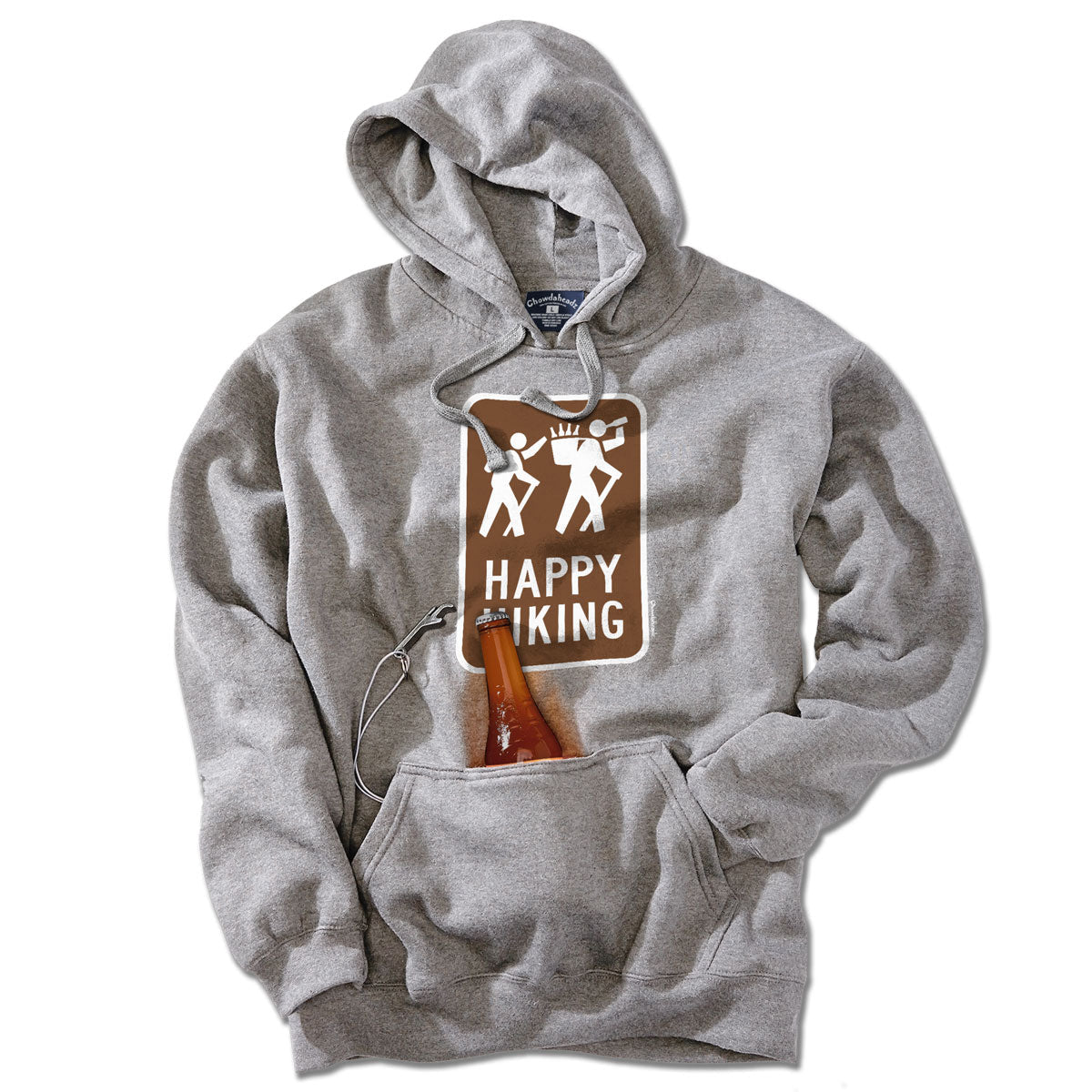 Happy Hiking Sign Tailgater Hoodie