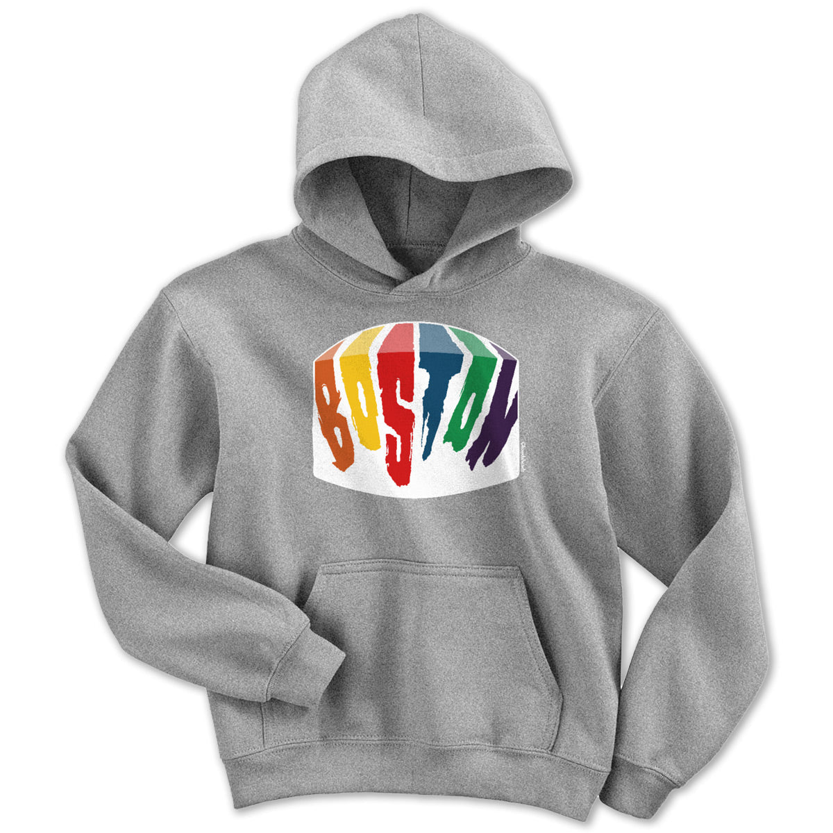 Boston Rainbow Paint Youth Hoodie