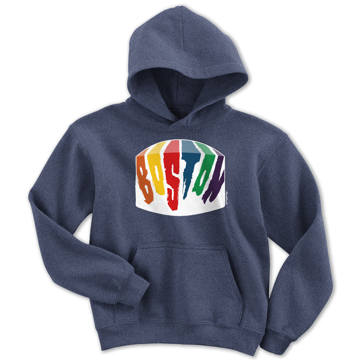 Boston Rainbow Paint Youth Hoodie