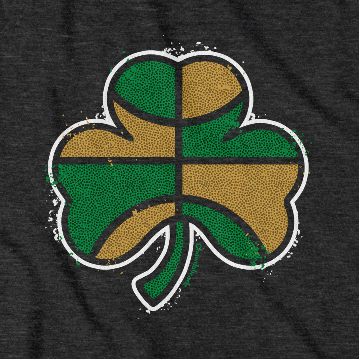 Green And Gold Basketball Shamrock Tailgater Hoodie