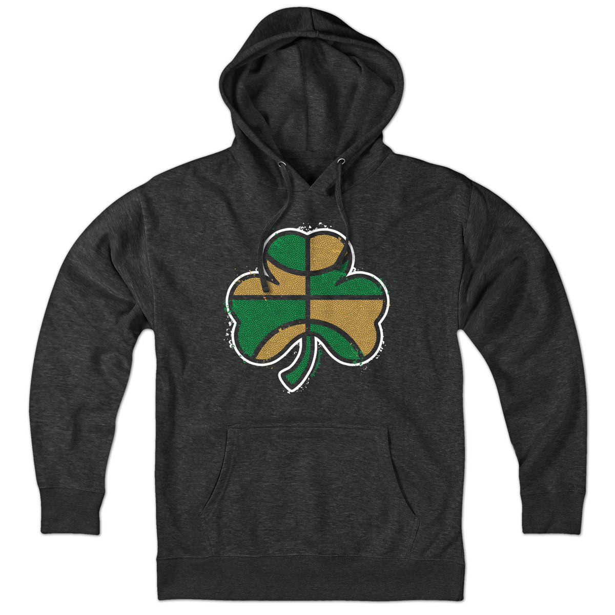 Green And Gold Basketball Shamrock Hoodie