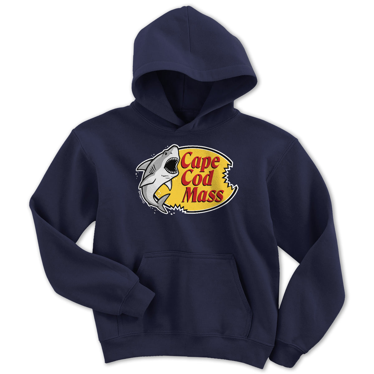 Cape Cod Mass Shark Logo Youth Hoodie