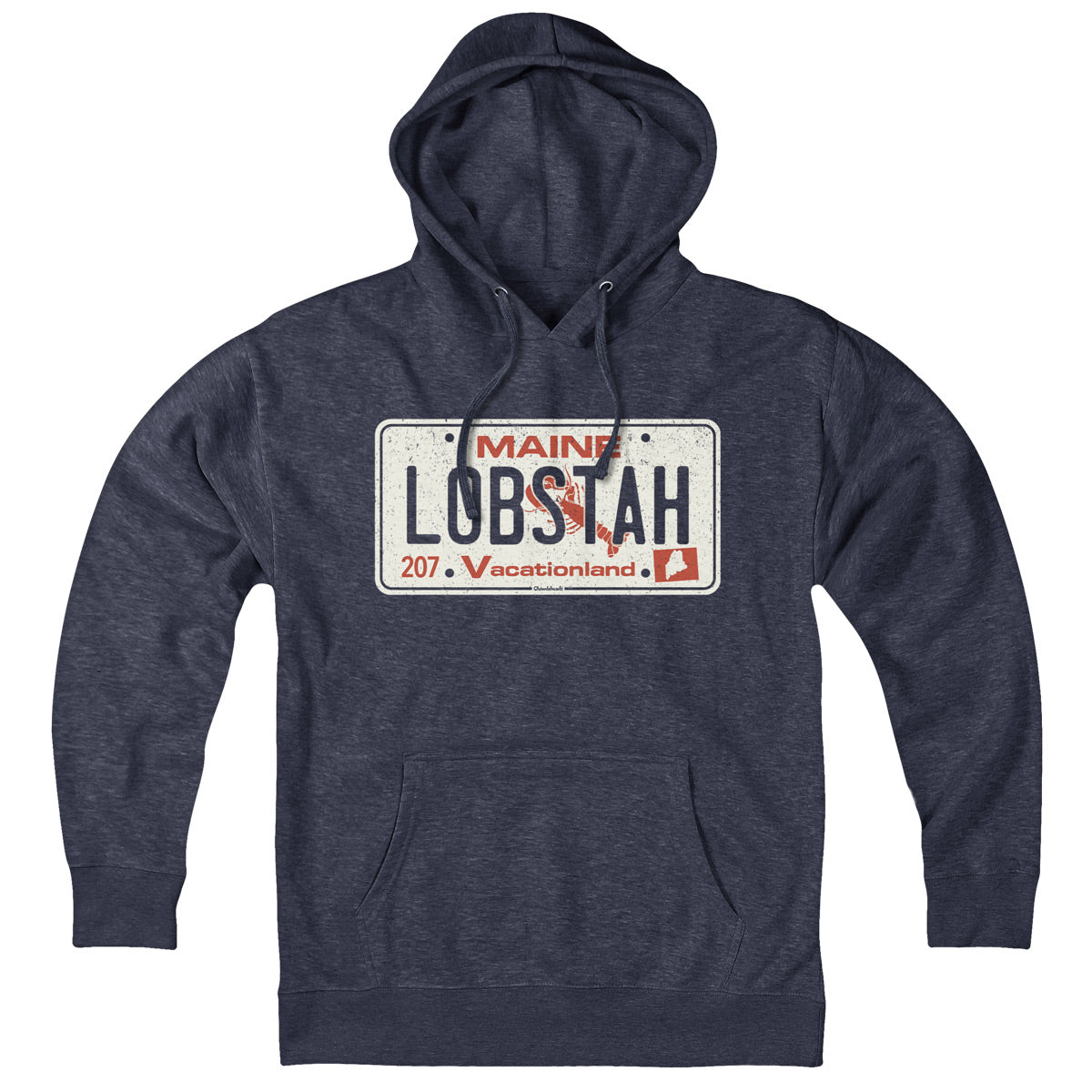 Maine Lobstah License Plate Hoodie