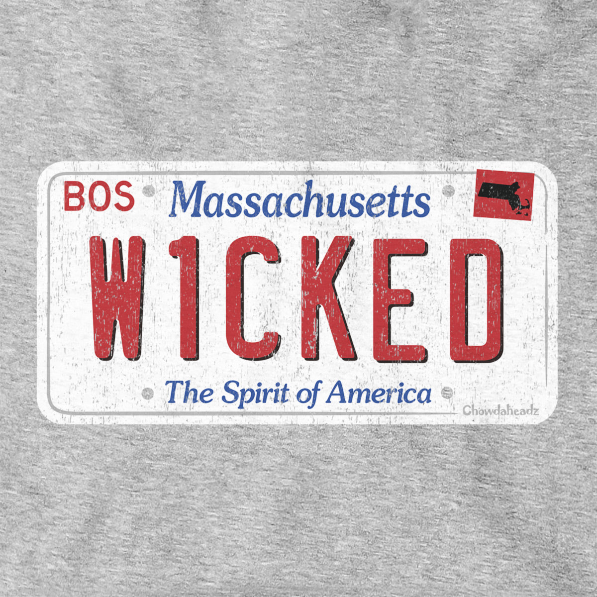 Wicked Massachusetts License Plate Hoodie