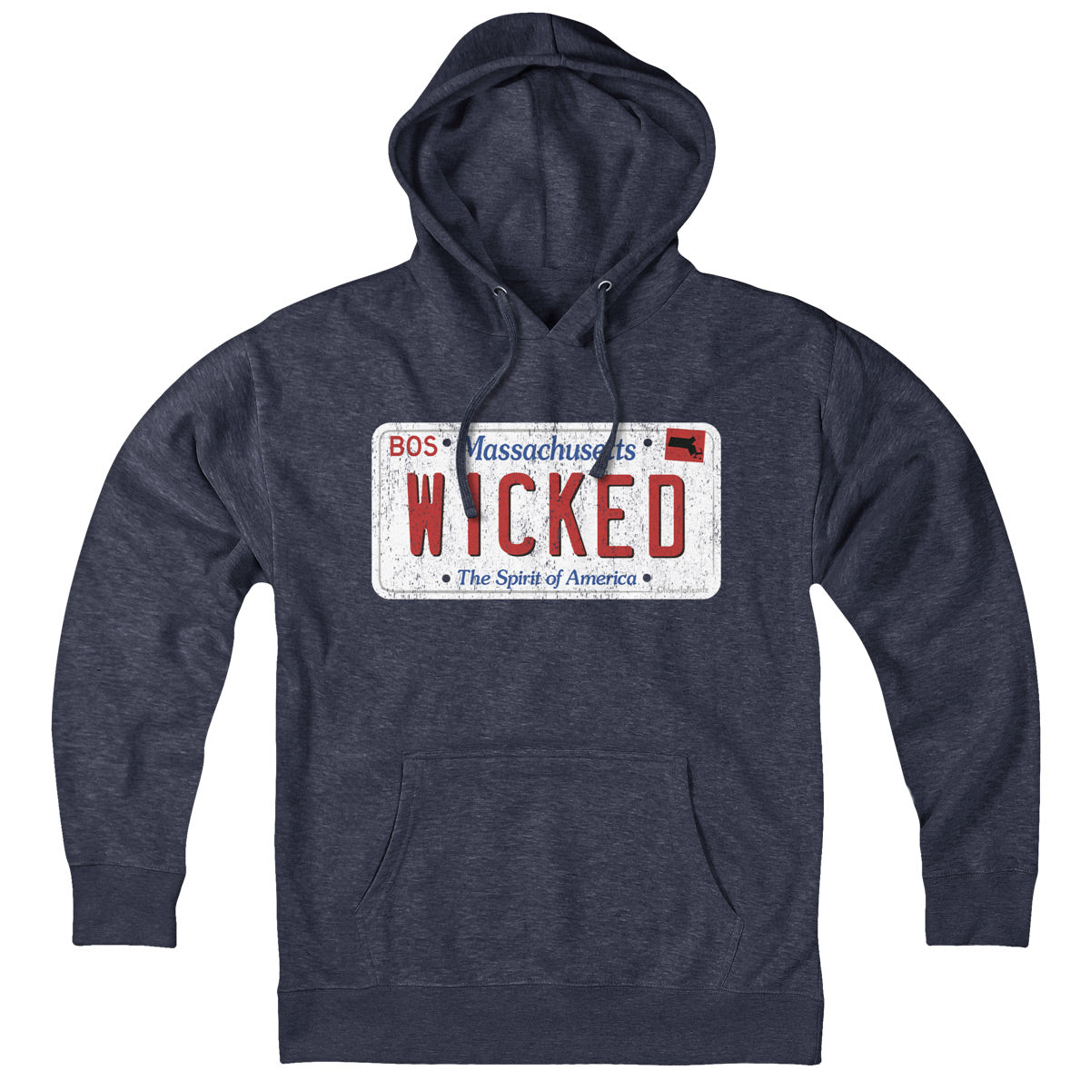 Wicked Massachusetts License Plate Hoodie