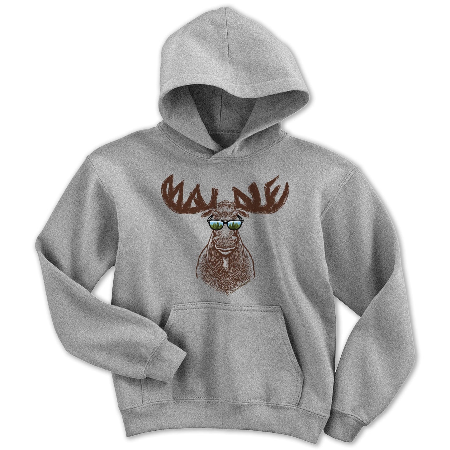 Cool Maine Moose Youth Hoodie