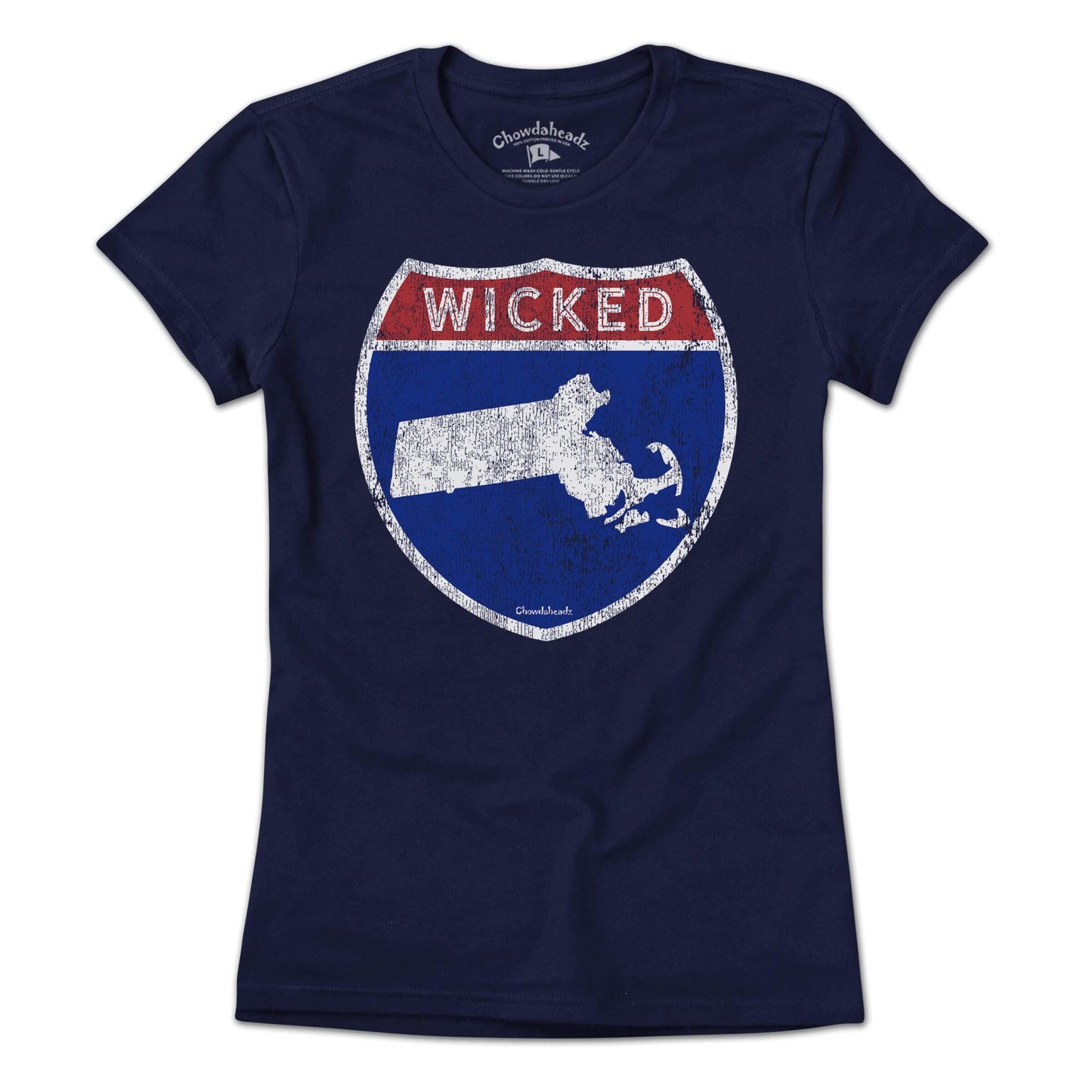 Wicked Massachusetts Highway Sign T-Shirt