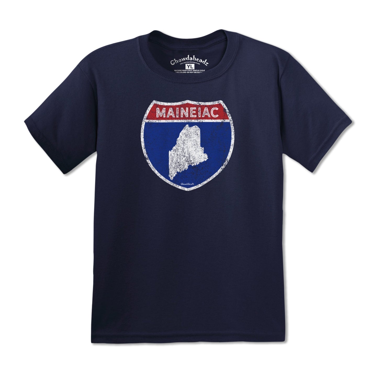Maineiac Highway Sign Youth T-Shirt
