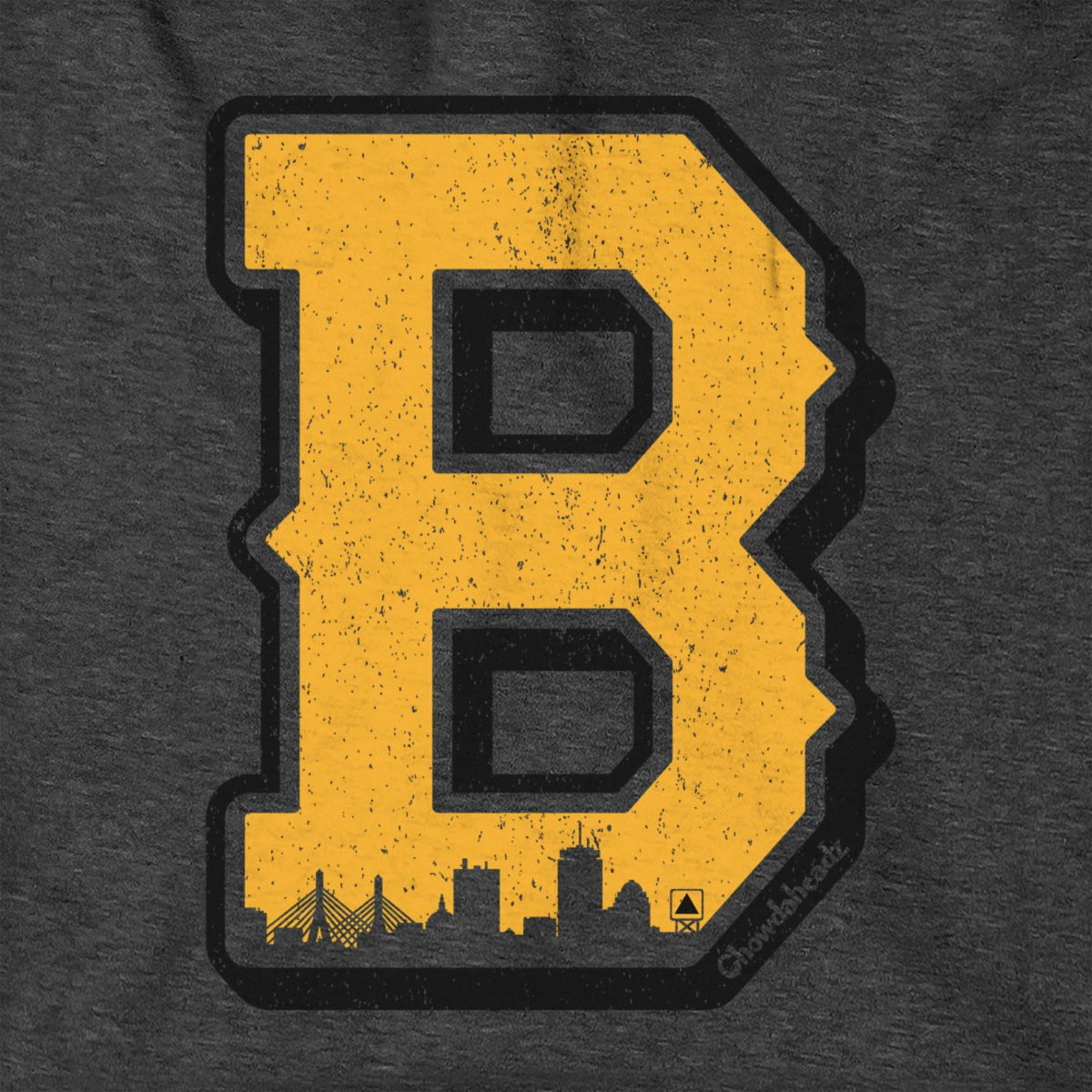 Black & Gold Big Block B Hoodie