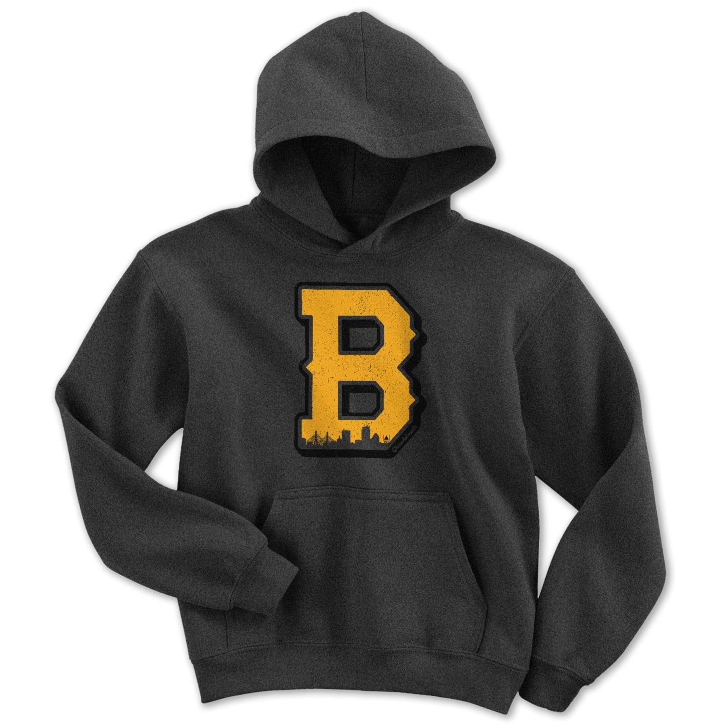 Black & Gold Big Block B Youth Hoodie