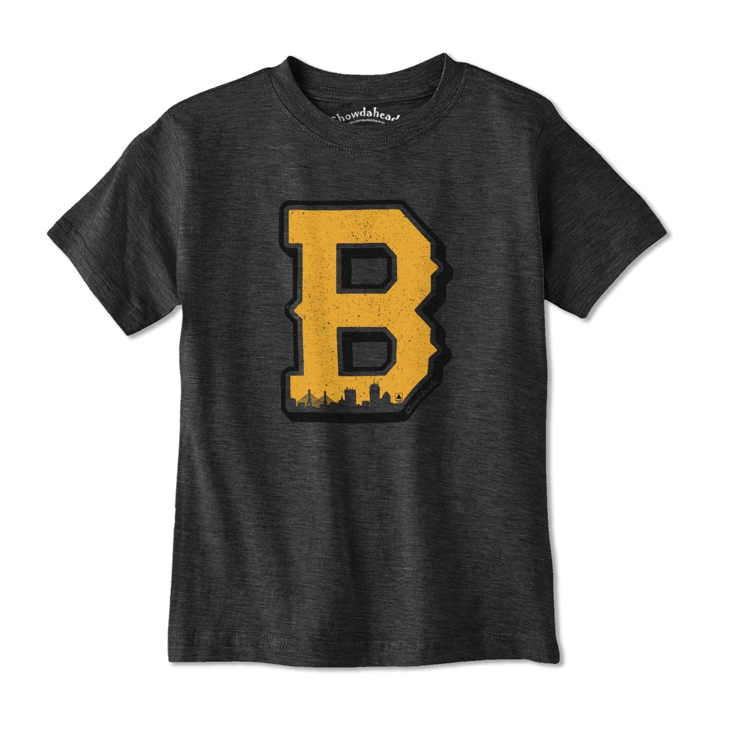 Black & Gold Big Block B Youth T-Shirt