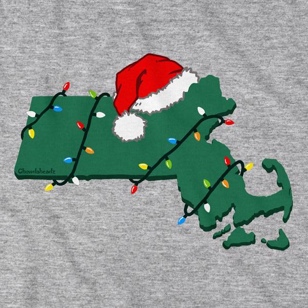 Santa Hat Massachusetts T-Shirt
