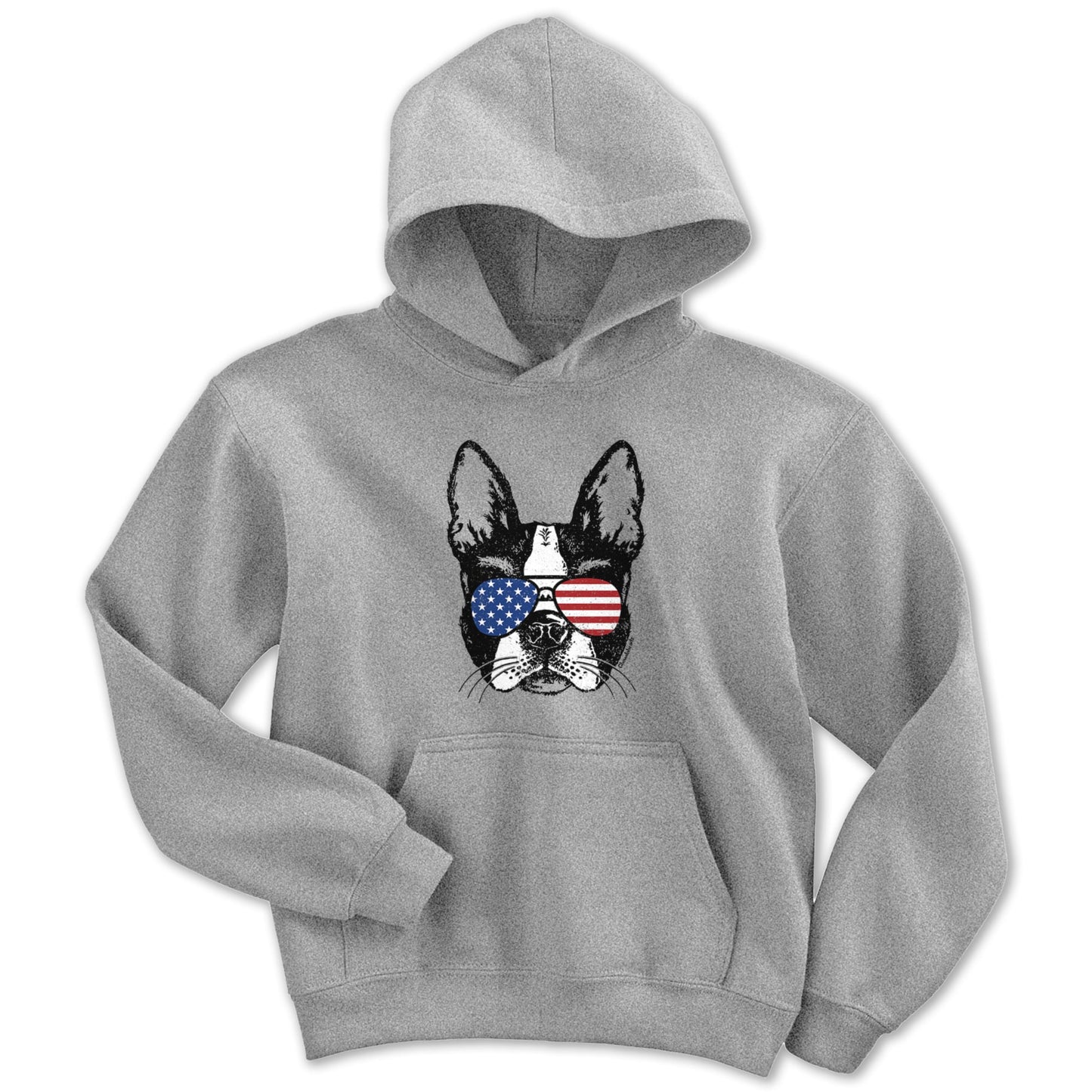 Patriotic Boston Terrier Youth Hoodie