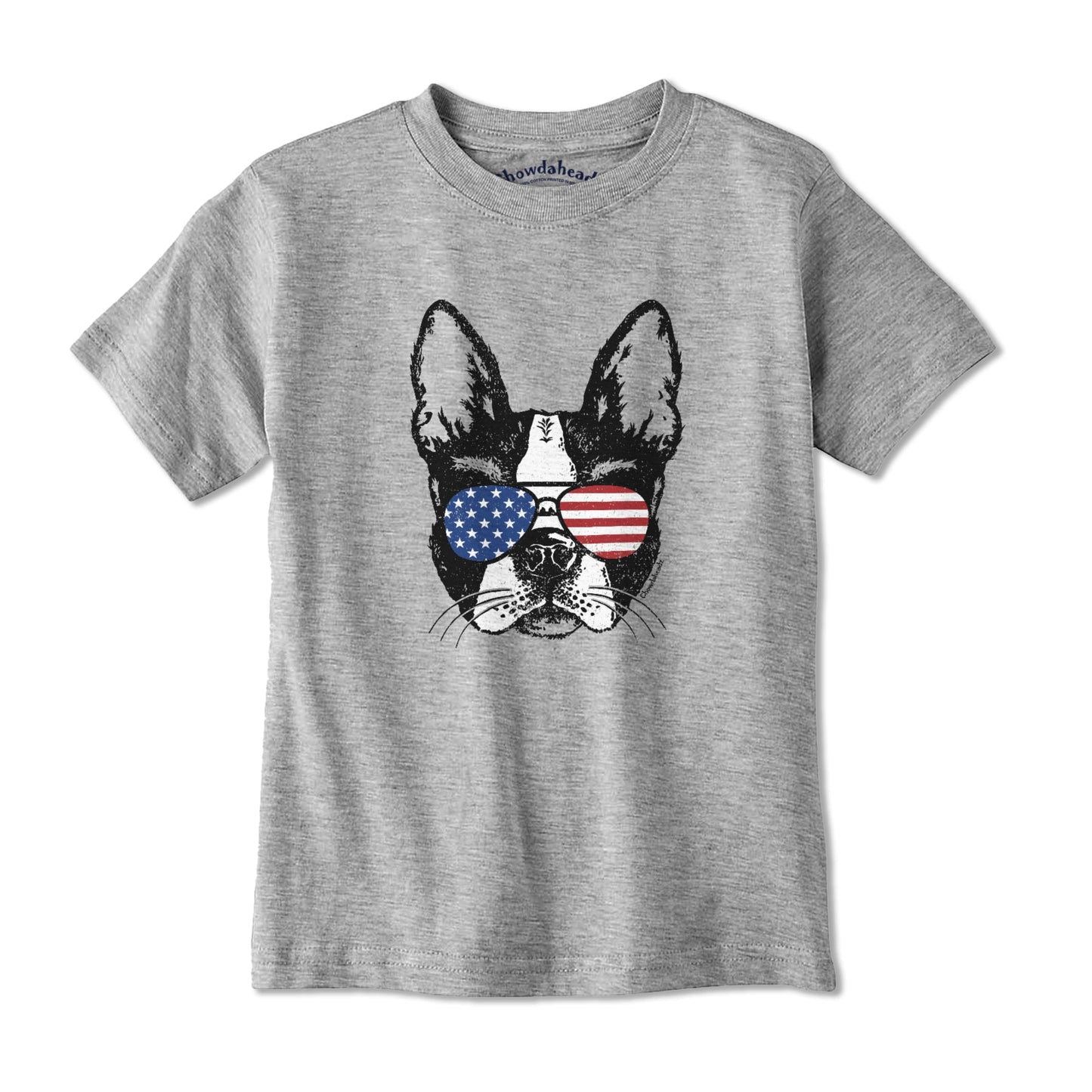 Patriotic Boston Terrier Youth T-Shirt