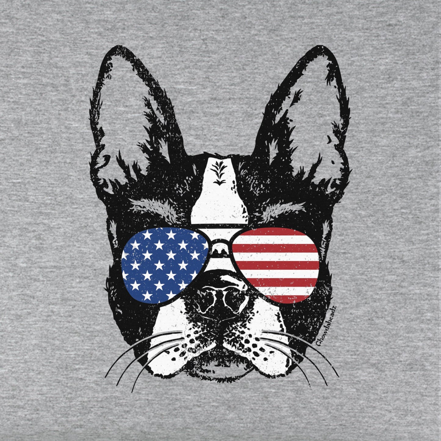 Patriotic Boston Terrier Youth T-Shirt