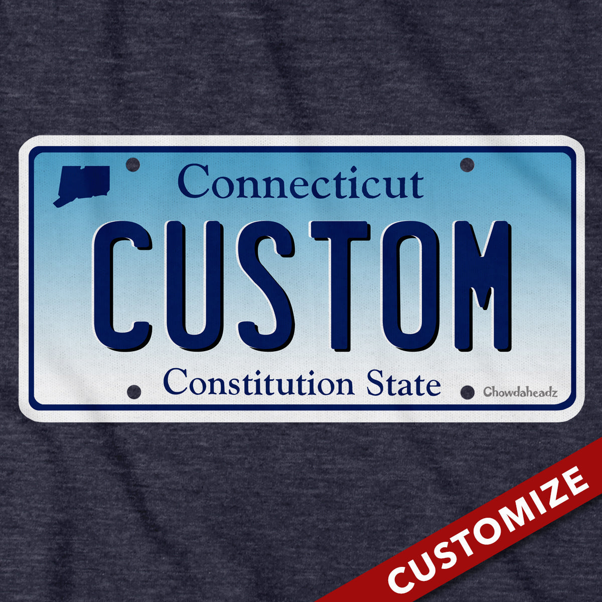 Custom Connecticut License Plate Hoodie