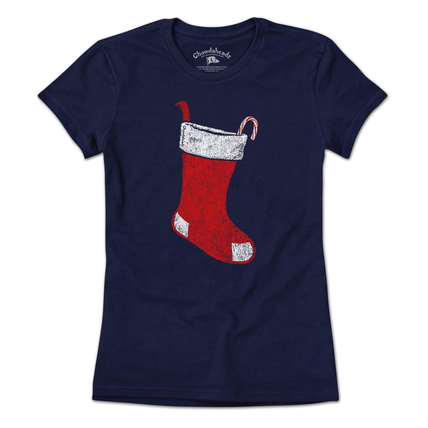 Boston Christmas Stocking T-Shirt