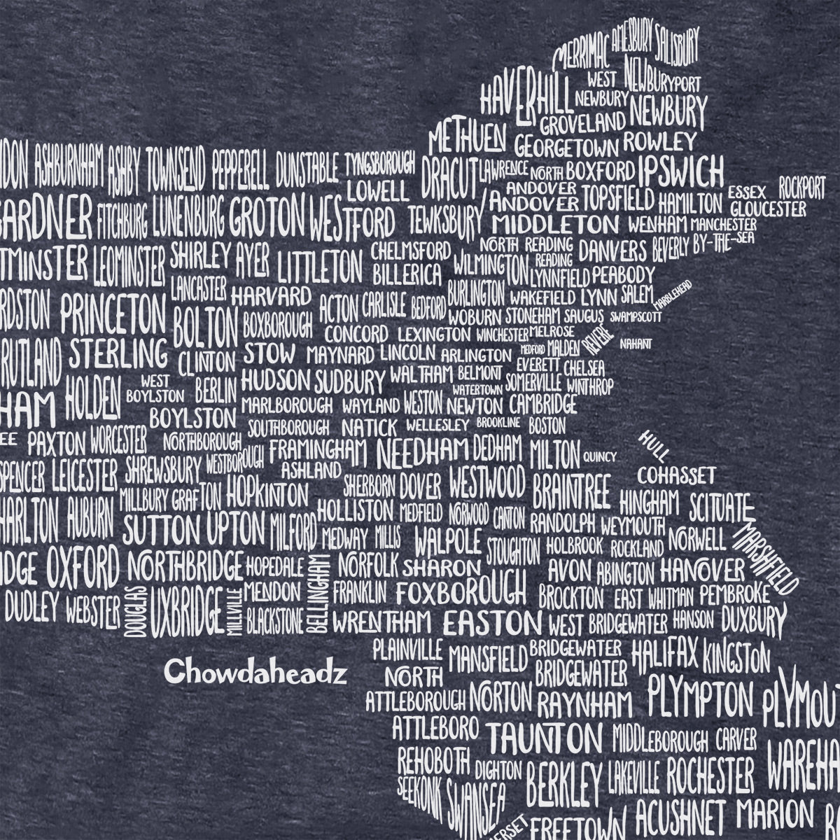 Massachusetts Cities & Towns Hoodie