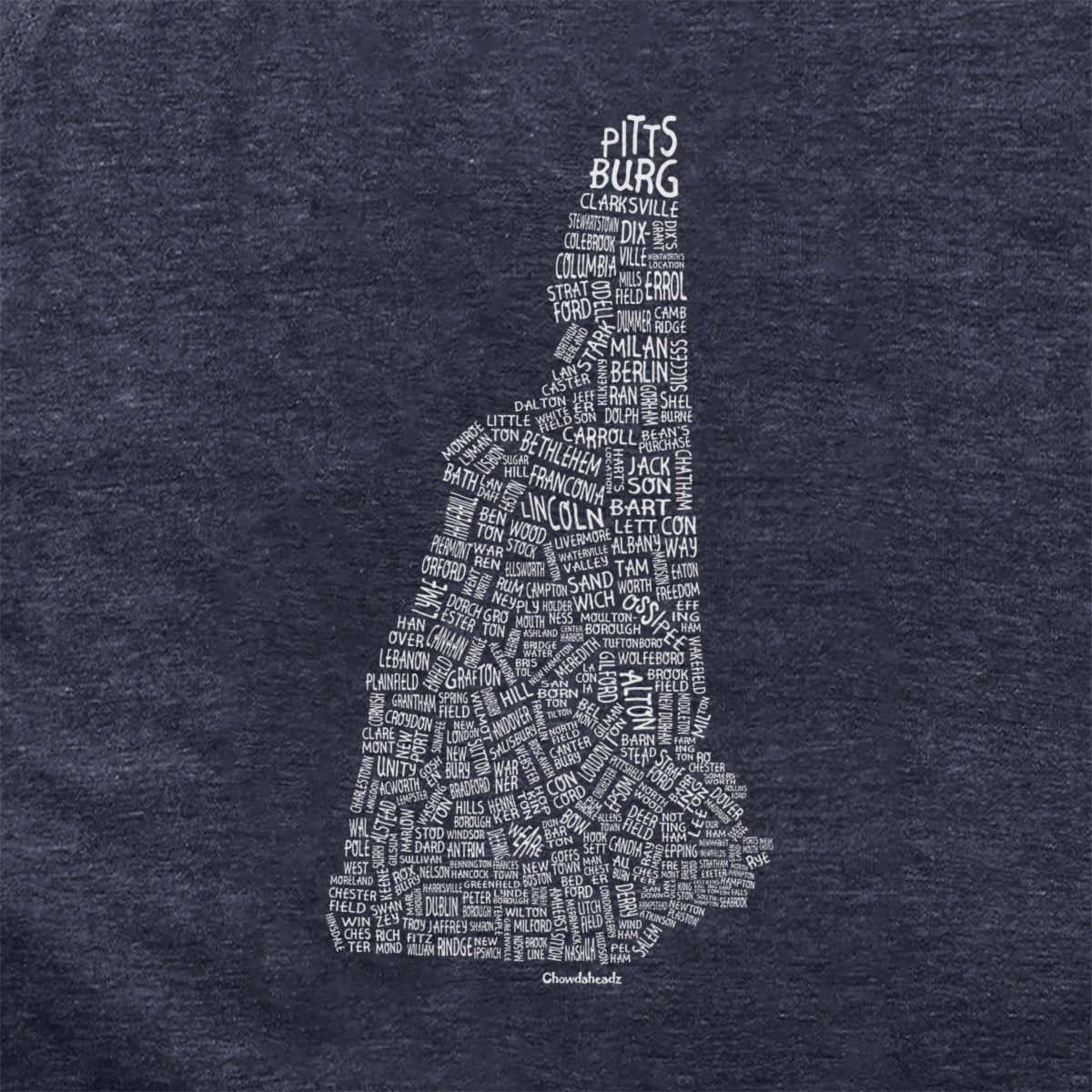 New Hampshire Cities & Towns Hoodie