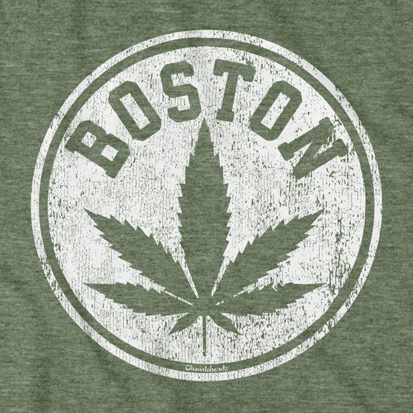 Distressed Boston Leaf T-Shirt