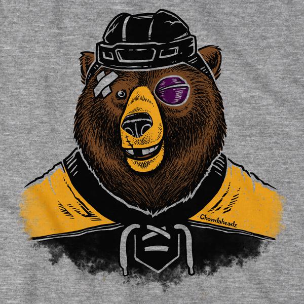 Hockey Grinnin' Bear T-Shirt