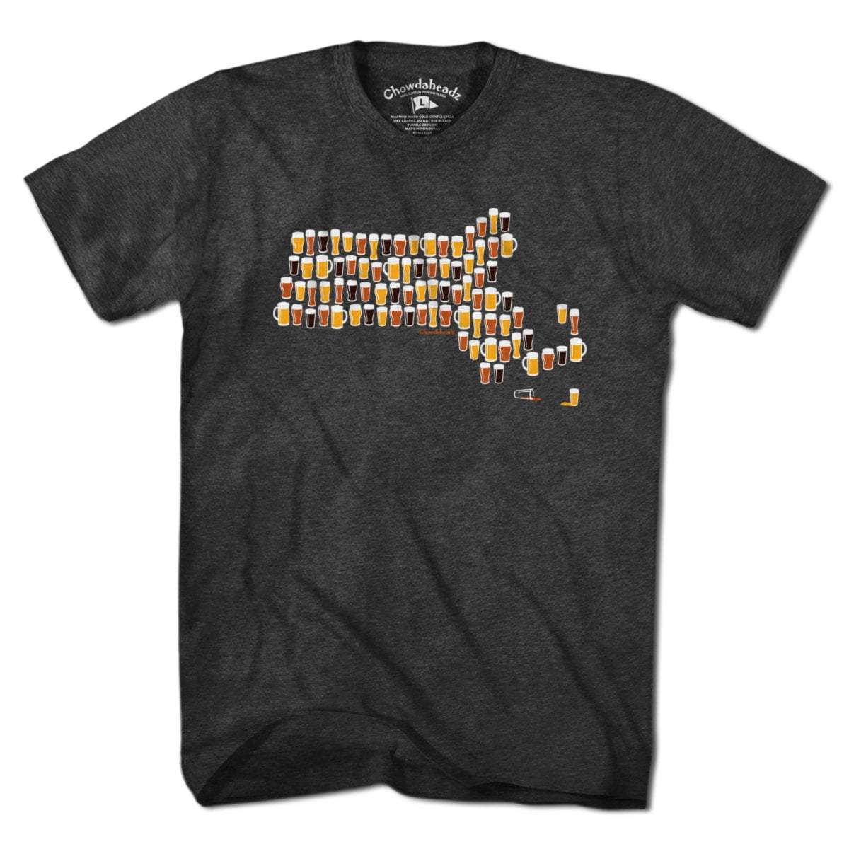 Massachusetts Beer Glasses T-Shirt