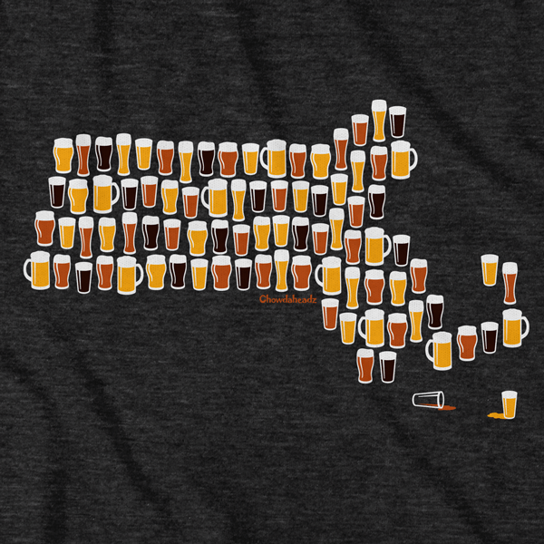 Massachusetts Beer Glasses T-Shirt