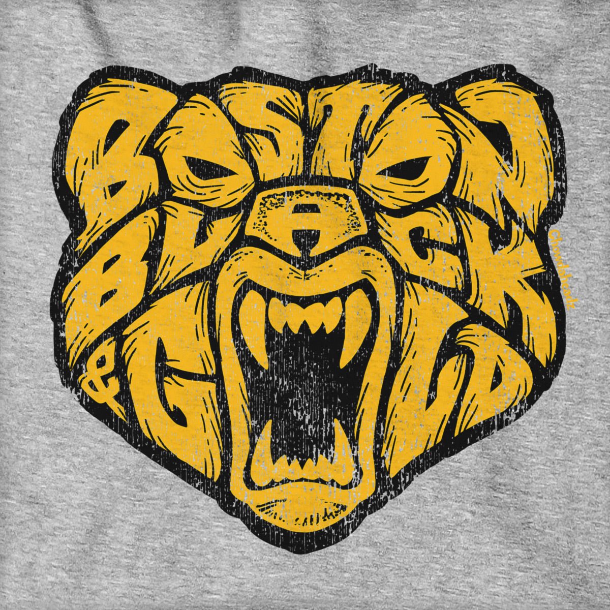 Boston Black & Gold Bear Tailgater Hoodie