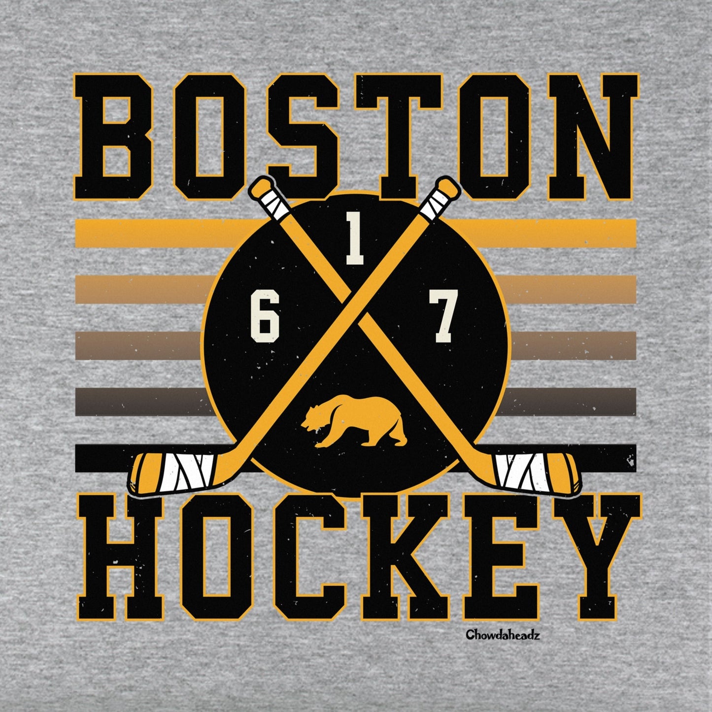 Boston Hockey Crossed Sticks Youth T-Shirt