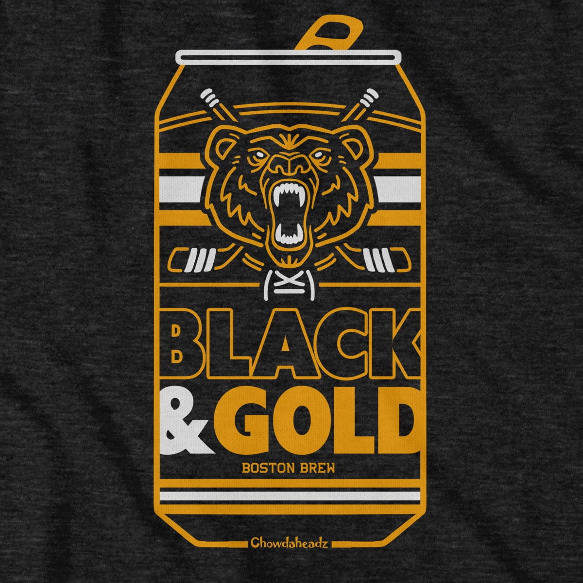 Black & Gold Boston Brew Can T-Shirt