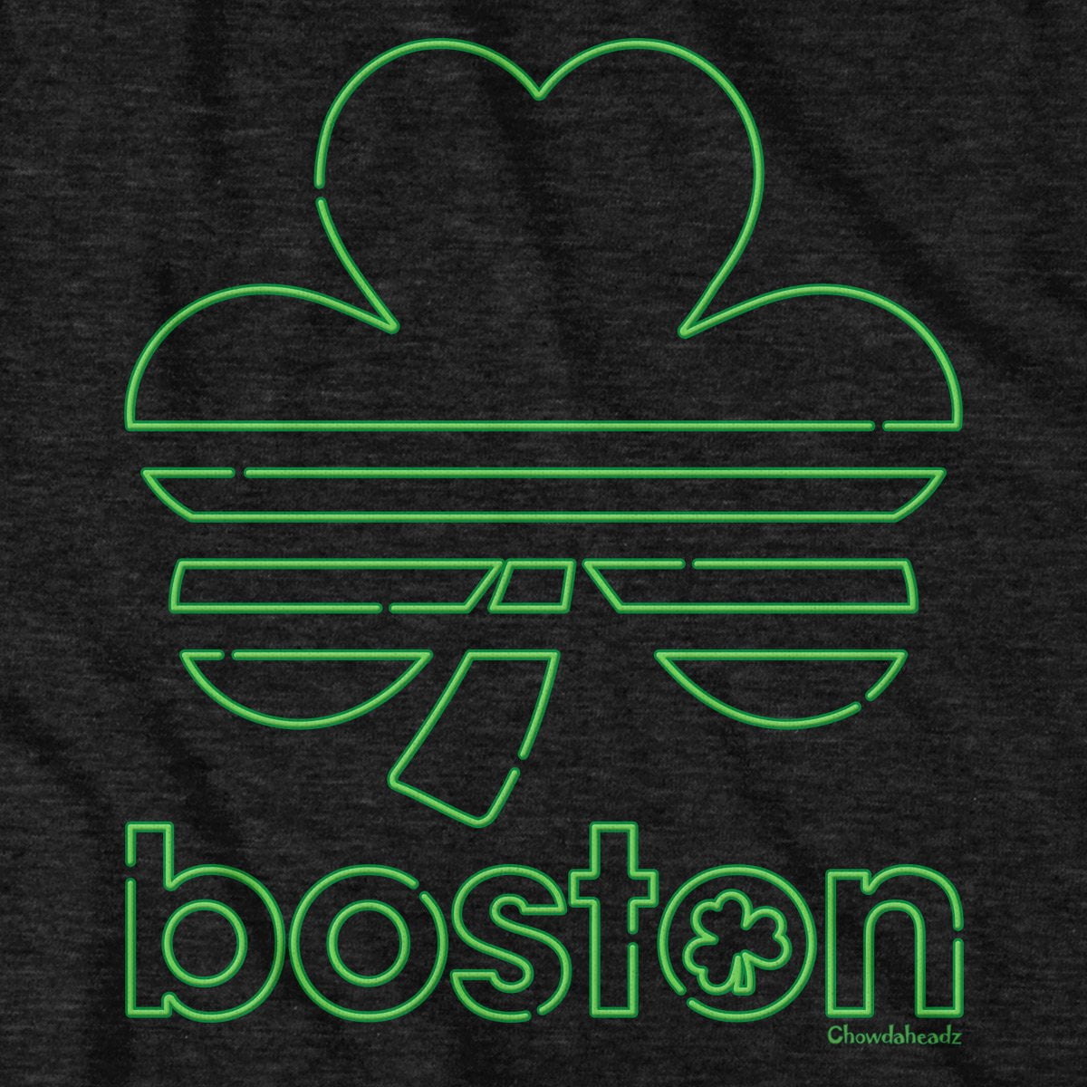 Boston Shamrock Neon Sign T-Shirt