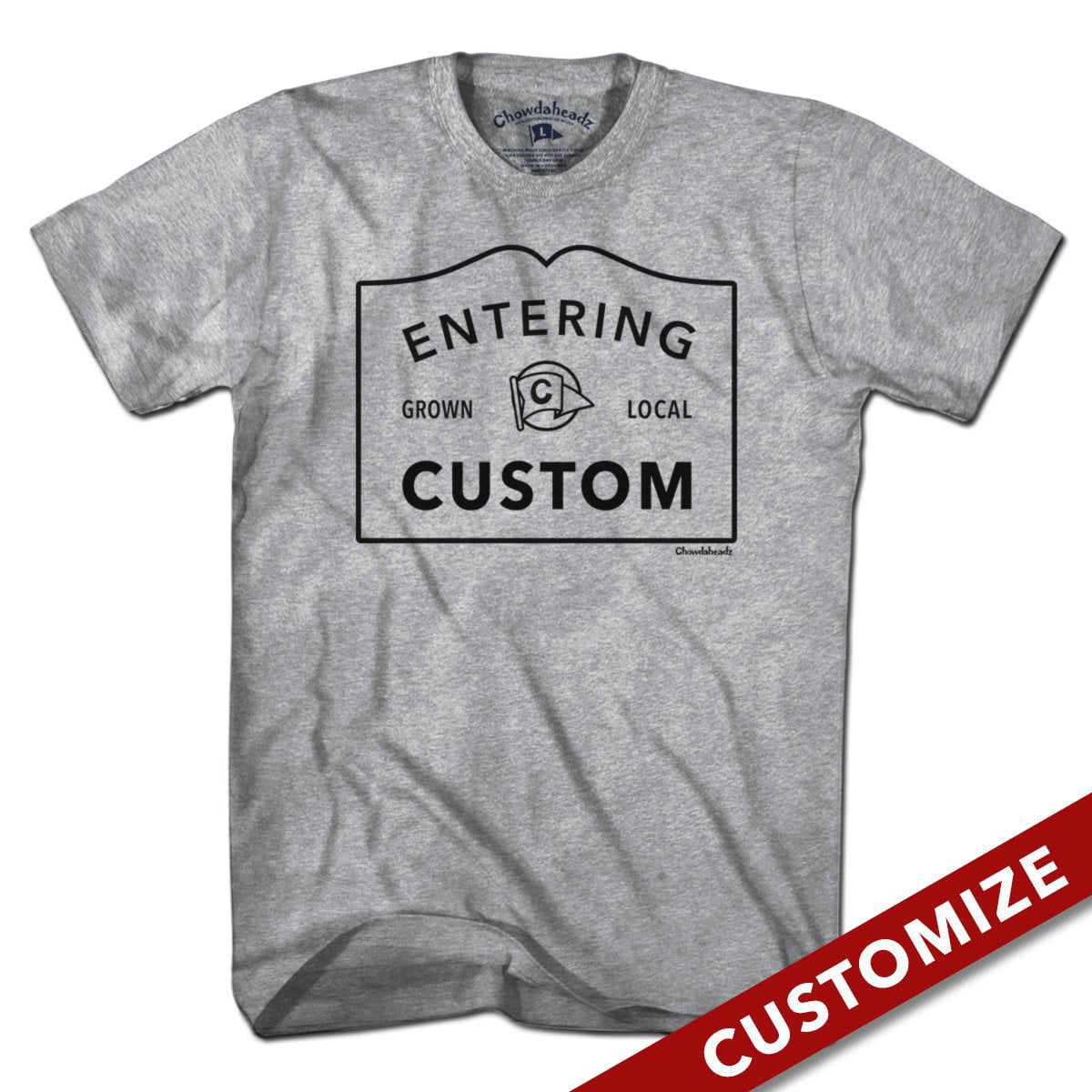 Entering "Custom" City or Town Sign T-Shirt