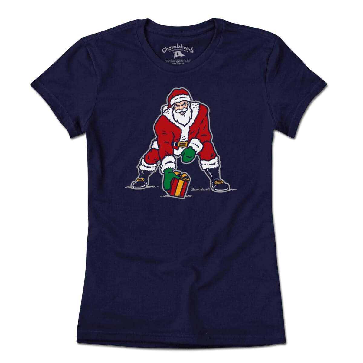 Three Point Stance Santa T-Shirt