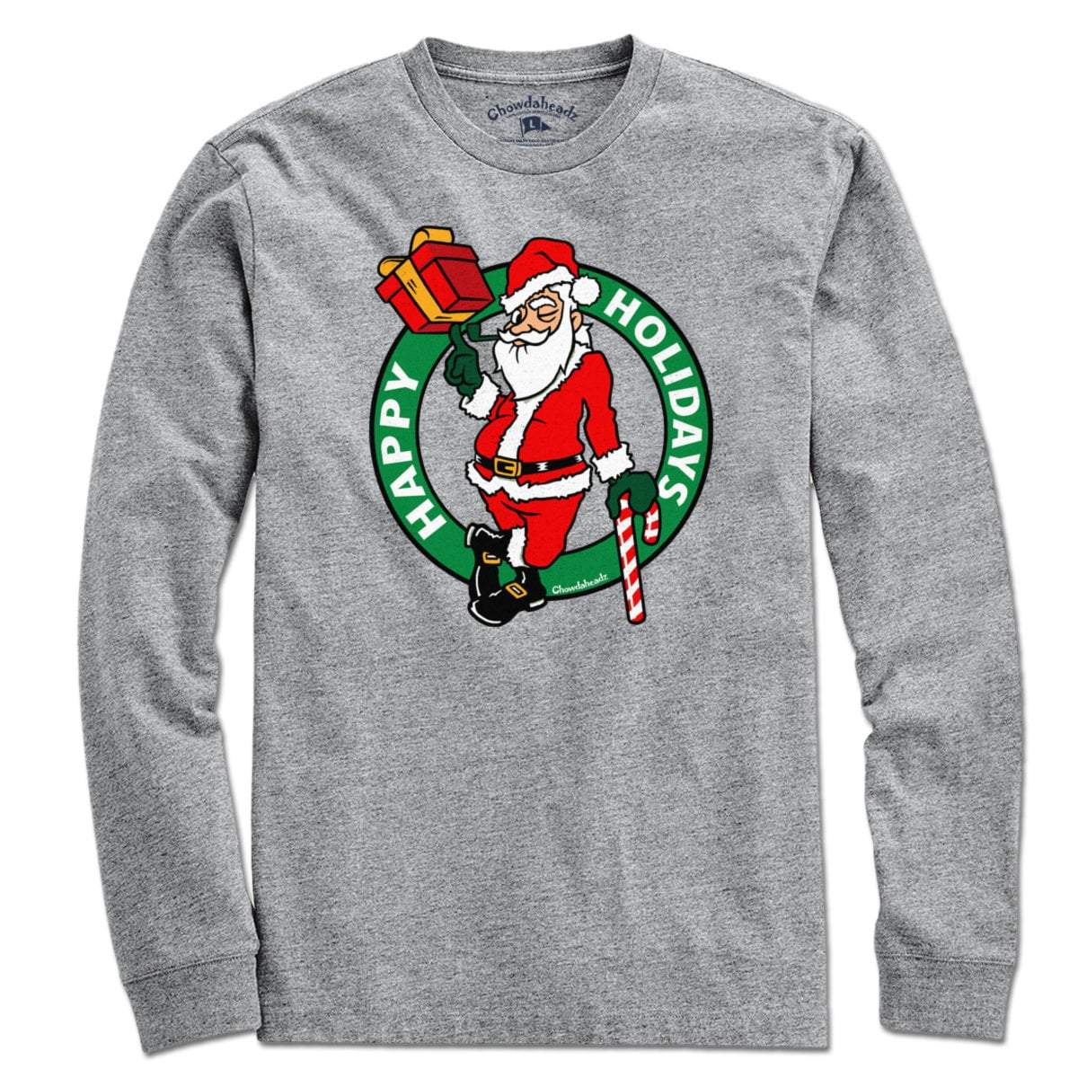 Happy Holidays Santa Circle Logo T-Shirt
