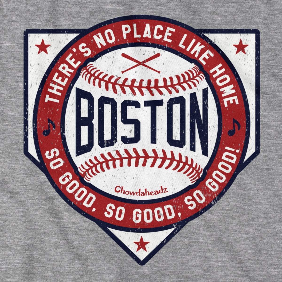 Boston There's No Place Like Home Baseball T-Shirt