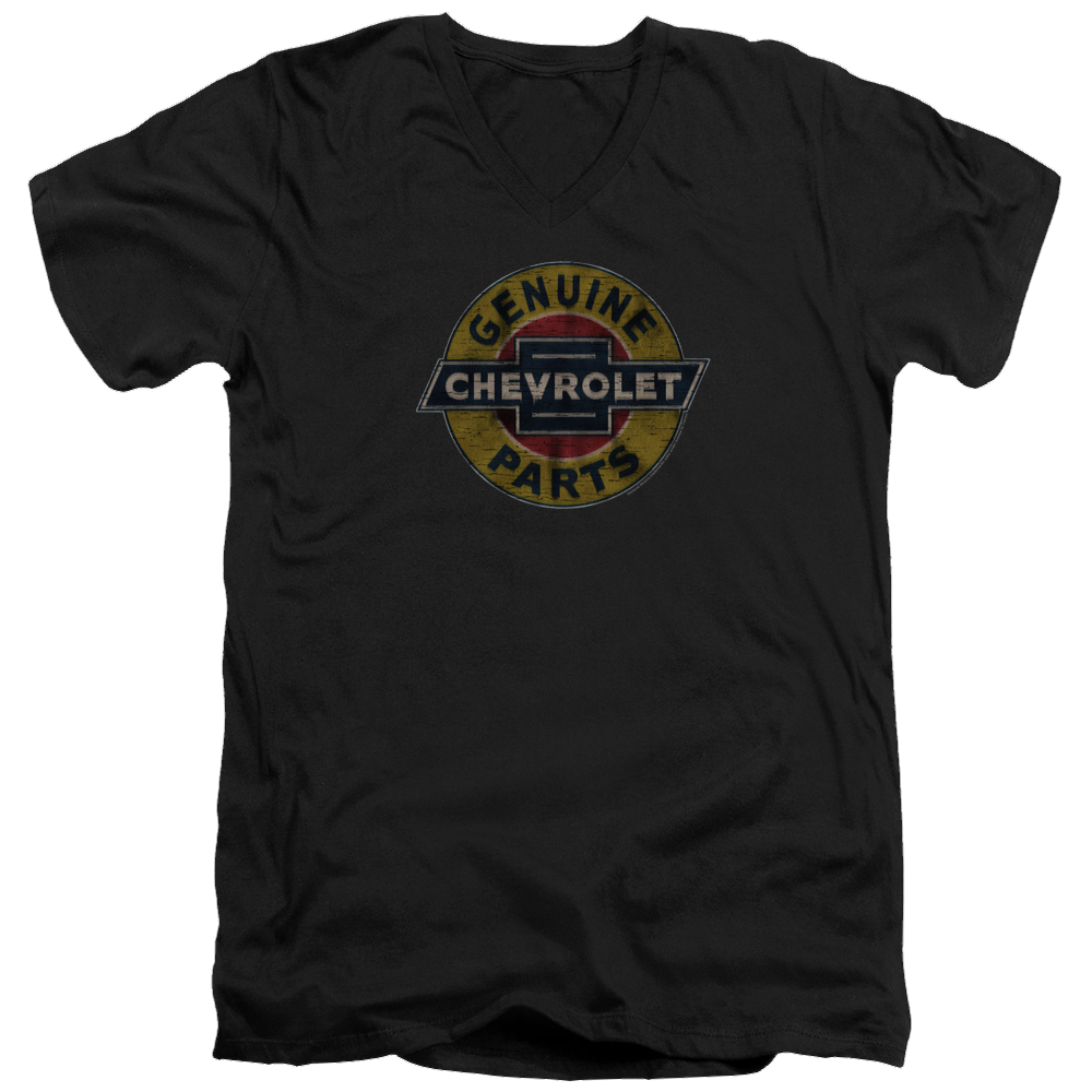 Chevrolet Genuine Chevy Parts Distressed Sign - Men's V-Neck T-Shirt