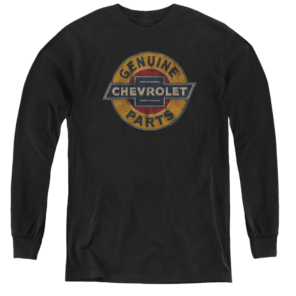 Chevrolet Genuine Chevy Parts Distressed Sign - Youth Long Sleeve T-Shirt