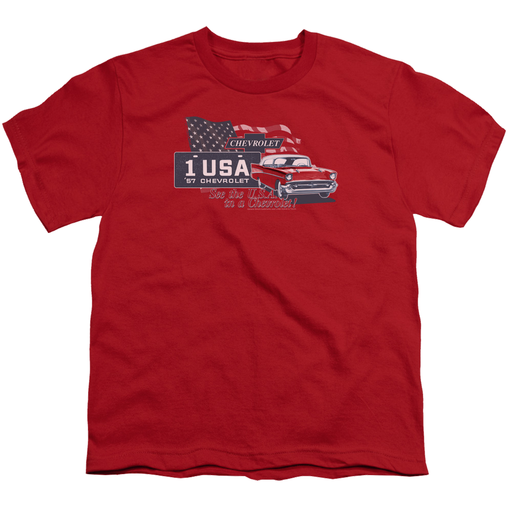 Chevrolet See The Usa - Youth T-Shirt (Ages 8-12)